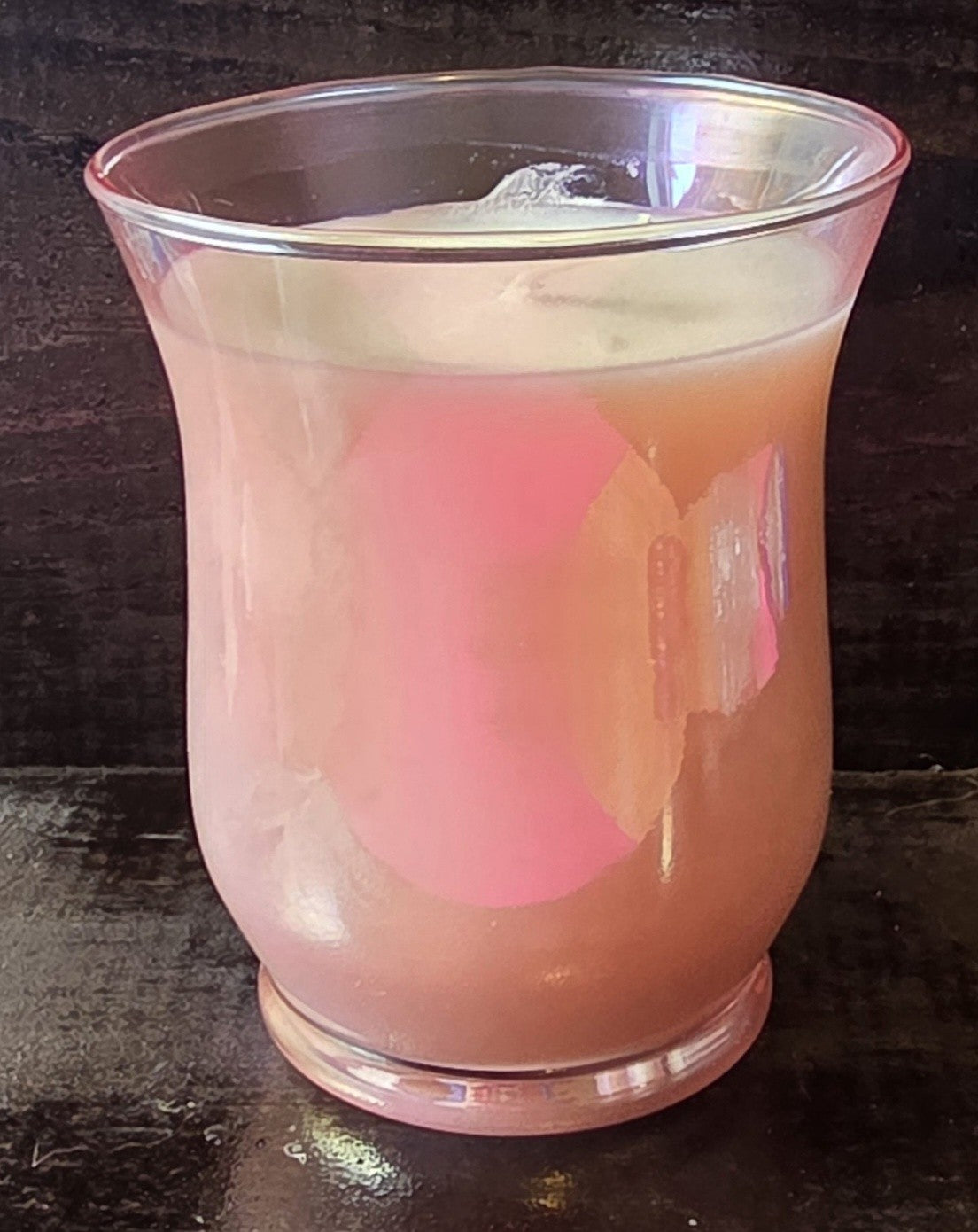 Iridescent Pink Shimmer Hourglass Jar Candle