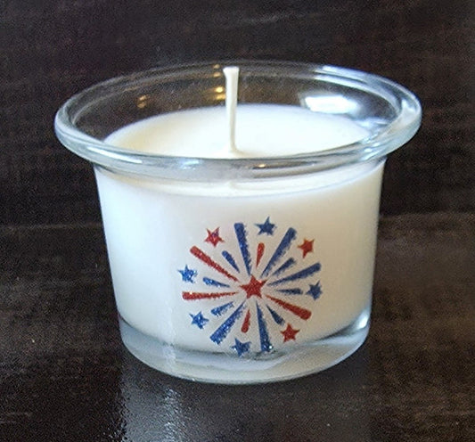 Patriotic Votive Glass Jar Candle
